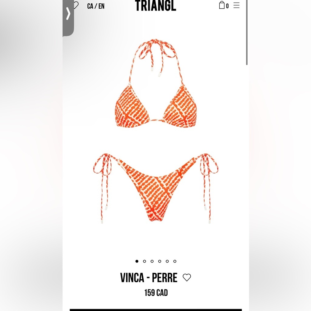 TRIANGL - vinca perre xs bikini top (bottoms not included)